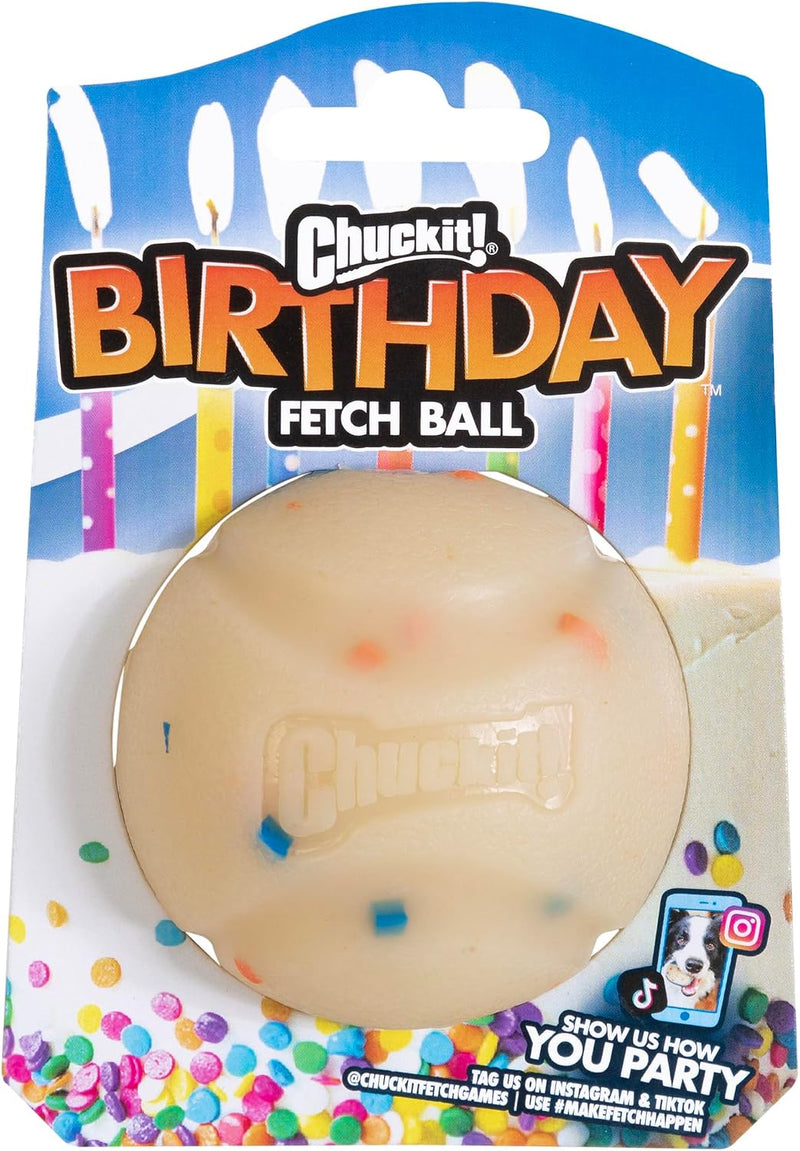 Chuckit! Birthday Fetch Ball, Medium 2.5in, for Dogs – Essentials for Dogs - Medium