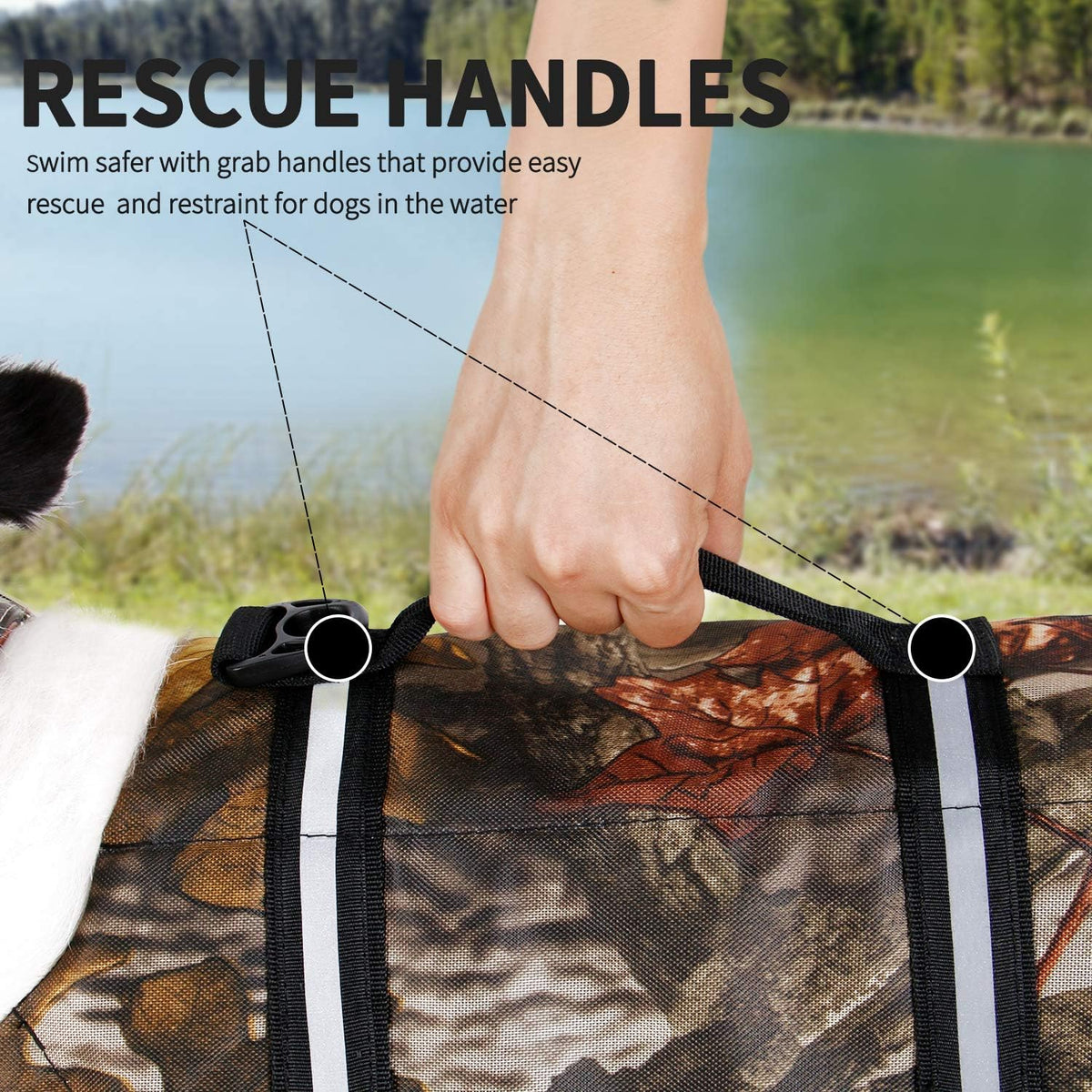 Camo Pet Life Preserver Jacket - Camo dog life jakcet / M - image 2