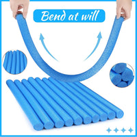 Kathfly 12 pack solid foam pool noodles, 1.5 x 35 inch, white - view 12