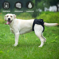Washable Female Dog Diapers, Durable Pet Skirt for Dog Dress - X-Large / Black Pink Blue - image 3