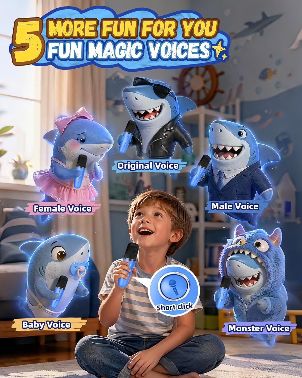 IROO Mini Karaoke Machine for Kids - Limited Edition Shark - image 4