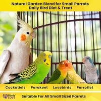 Birds LOVE All Natural Garden Blend Bird Food for Small Birds - Lovebirds, Cockatiels, Parakeets and Parrotlets 4lb
