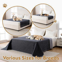FunFurry Waterproof Dog Blanket, Couch Cover for Dogs Washable - 82 X 102 Inch - 1 Pack / Dark＆light Grey - image 4