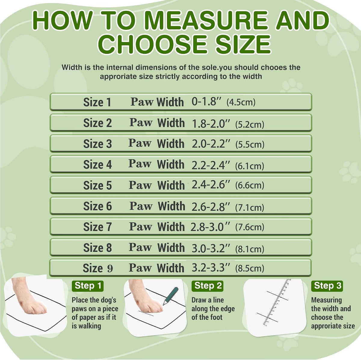 DcOaGt Dog Shoes Large Size Dogs - Green Mesh-Reflective / Size 3:for paw width 2.0-2.2 inches (Pack of 4) - image 2