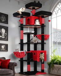 Globlazer Cat Tree Tower for Multiple Adult Cats, F82 - 82 inch / Blood-Goth