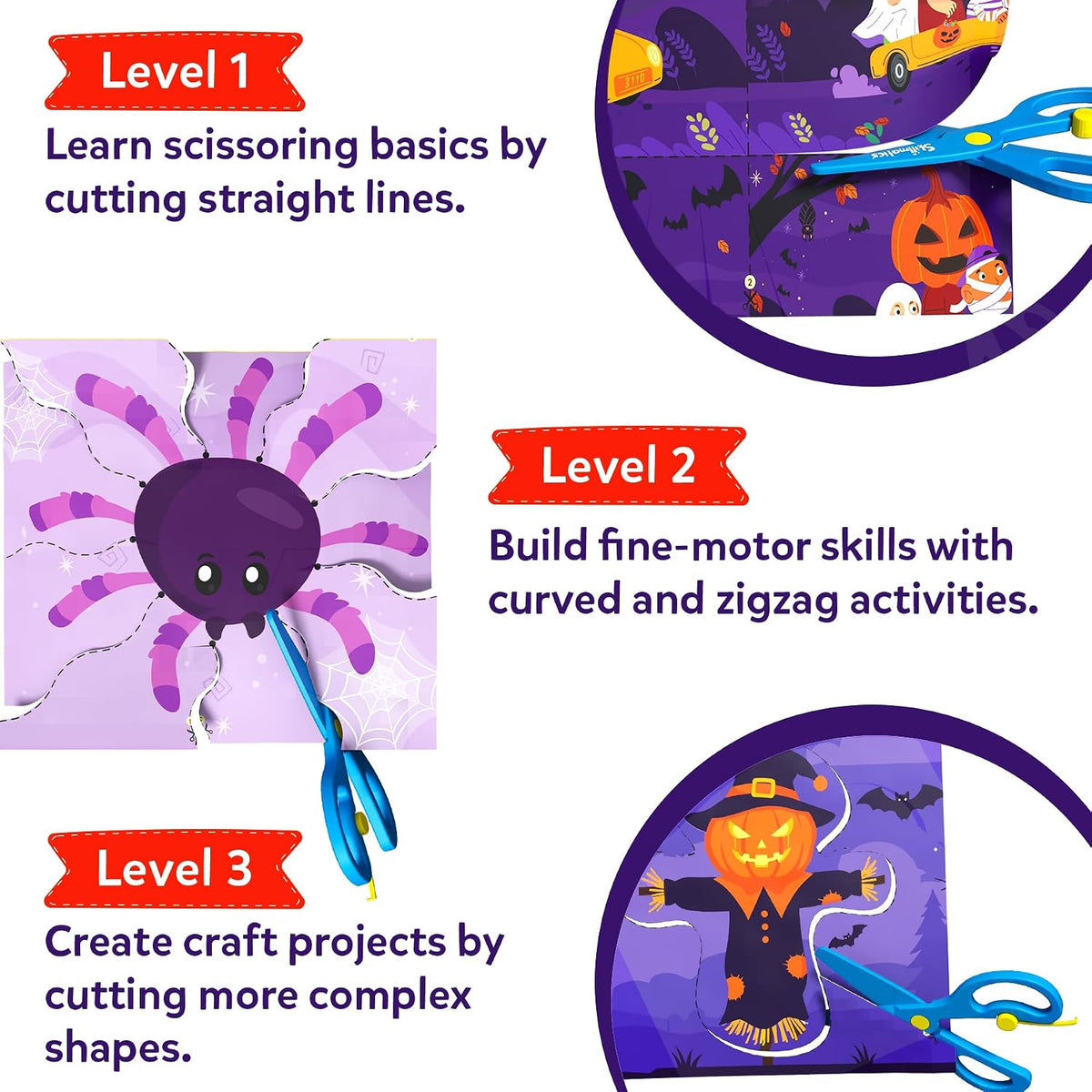 Skillmatics Snip, Scissor Skills, Felt Craft Activity - 1. Halloween Fun - image 4