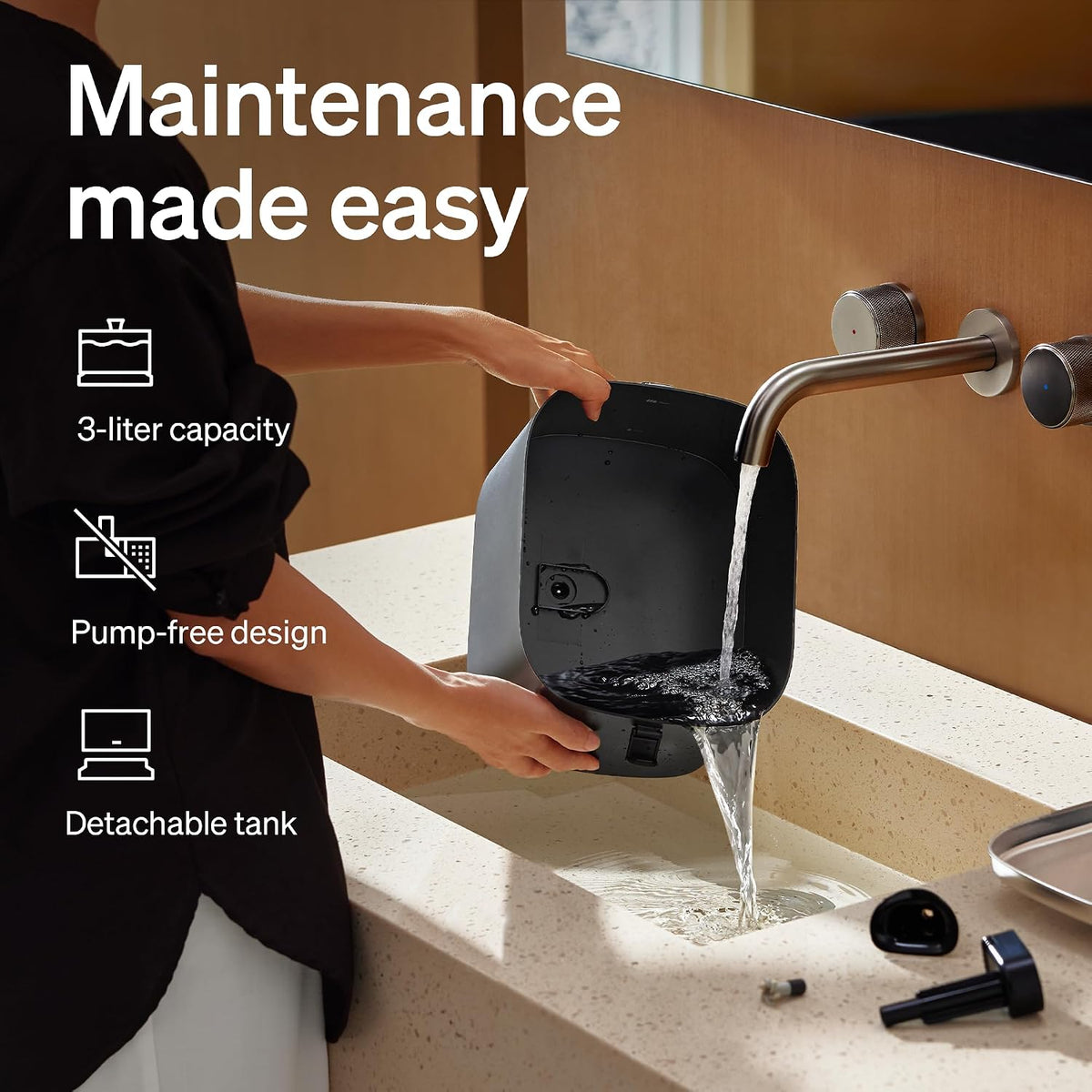 PETLIBRO Upgrade Cat Water Fountain Stainless Steel Tray - Black / Fountain (Pack of 8) - image 2