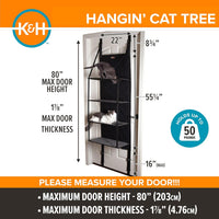 K&H Door Cat Tree, Over the Door Cat Furniture, Gray - image 2