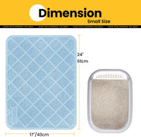 Conlun Cat Litter Mat Litter Trapping Mat - Light Blue / Small (24" x 17") - image 2
