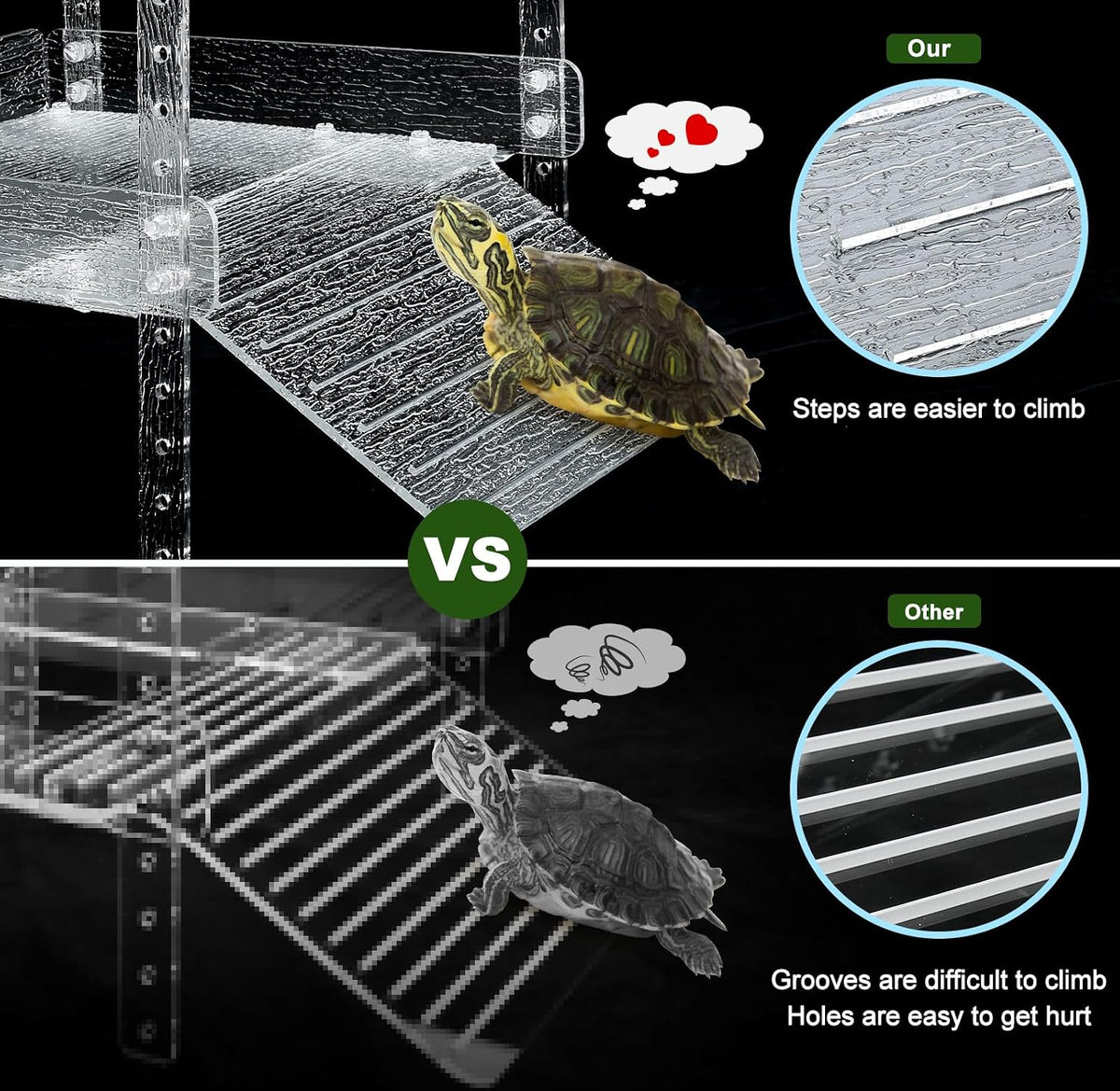 Hanging Floating Turtle Basking Platform Dock for 40 Breeder 75Gal - Extra Large - image 4
