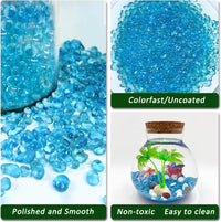 BXI 2.2 Lbs Small Aquarium Substrate Gravel Sand - Blue Glass Sand / 2.2 lbs, 0.24''-0.40''(Medium) - image 3