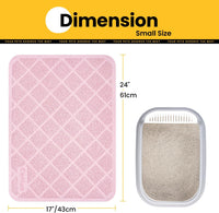 Conlun Cat Litter Mat Litter Trapping Mat - Pink / Small (24" x 17") - image 2