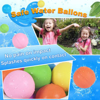 Reusable Water Balloons 6 Pcs with Mesh Bag - Pure Color / 18 Pcs - image 2