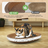 3 Pack Oval Cardboard Cat Scratcher & Lounger Bed - 3-Pack - Large - image 4