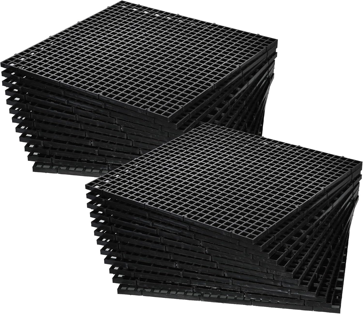 12 Pcs Aquarium Fish Tank Divider Plastic Egg Crate, L – Essentials for Fish - L 24pcs Black