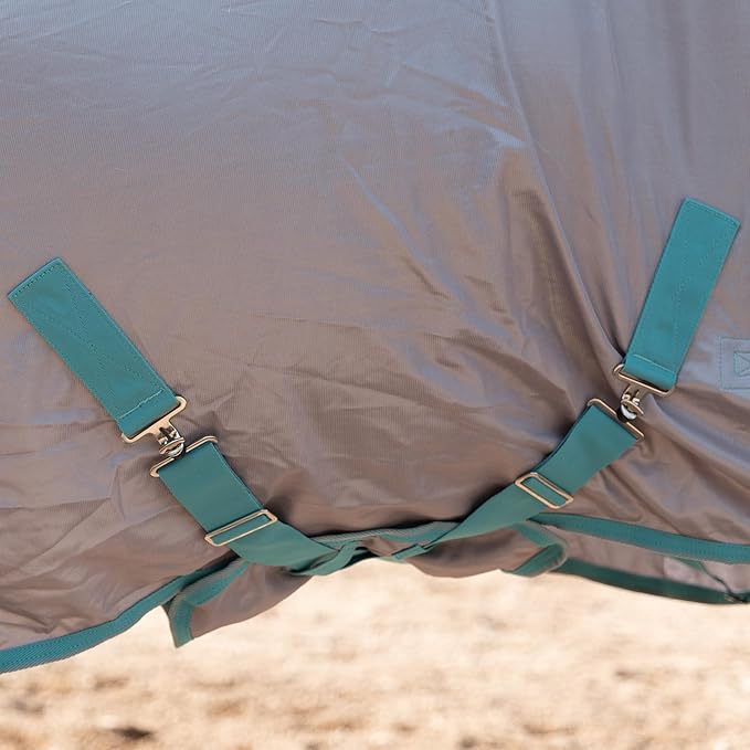 Horse Fly Sheet with Detachable Neck Cover & Belly Wrap, Adjustable Fly Sheet for Horses, Ventilated Airflow Mesh Equine Cooling Summer Flysheet Grey 81