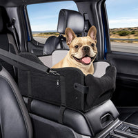 MAXFUT padded center console dog car seat for small dogs and trucks