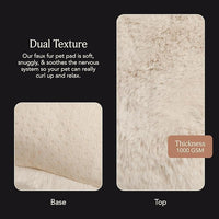 UnHide Floof Pet Pillow - Extra Soft Dog Bed Pillow- Removable Faux Fur Cover - Machine Washable - Helps Ease Pet Anxiety & Provides The Perfect Sleep, 28 x 36 x 5, 10lbs - Beige
