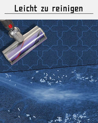 Yimobra Cat Litter Mat, 47"x36" Litter Box Mat with Litter Lock Mesh, Soft Cat Litter Mat Litter Trapping Mat, Easy to Clean, Non-Slip, Water Resistant, Litter Free Floors, Dark Blue