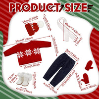 Bencailor Christmas doll clothes for 18 inch dolls in red and white cowgirl style with hat and boots - view 16