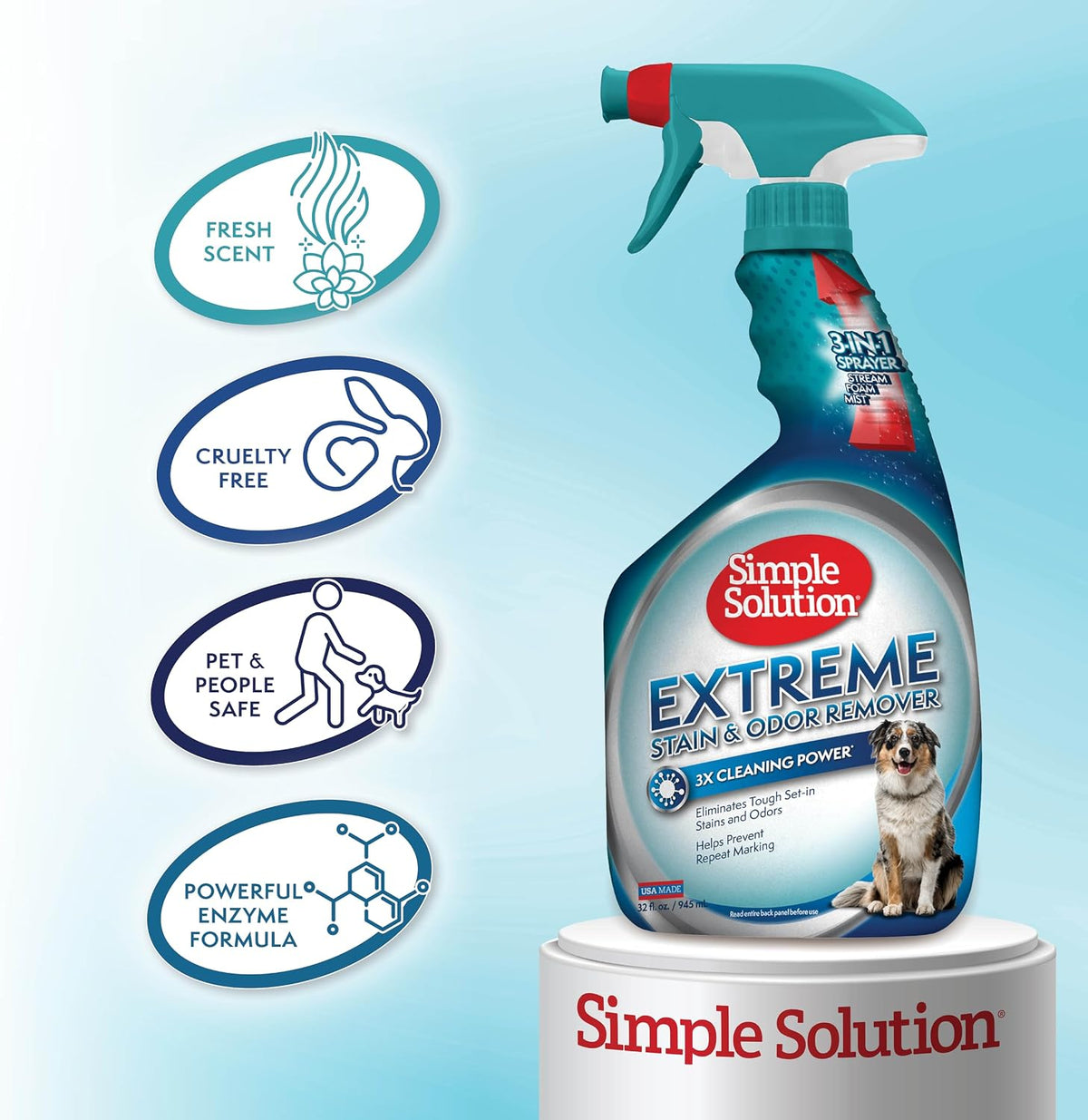 Simple Solution Extreme Stain & Odor Remover - Unscented / 160 Fl Oz (Pack of 2) - image 3
