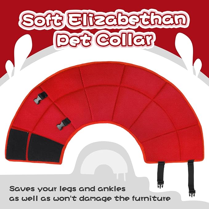 Dog Cone Collar Soft Cone for Medium Dogs After Surgery Adjustable Elizabethan Collar for Dogs to Stop Licking Wounds, Biting Stitches Professional Pet Recovery Cones E-Collar for Dog