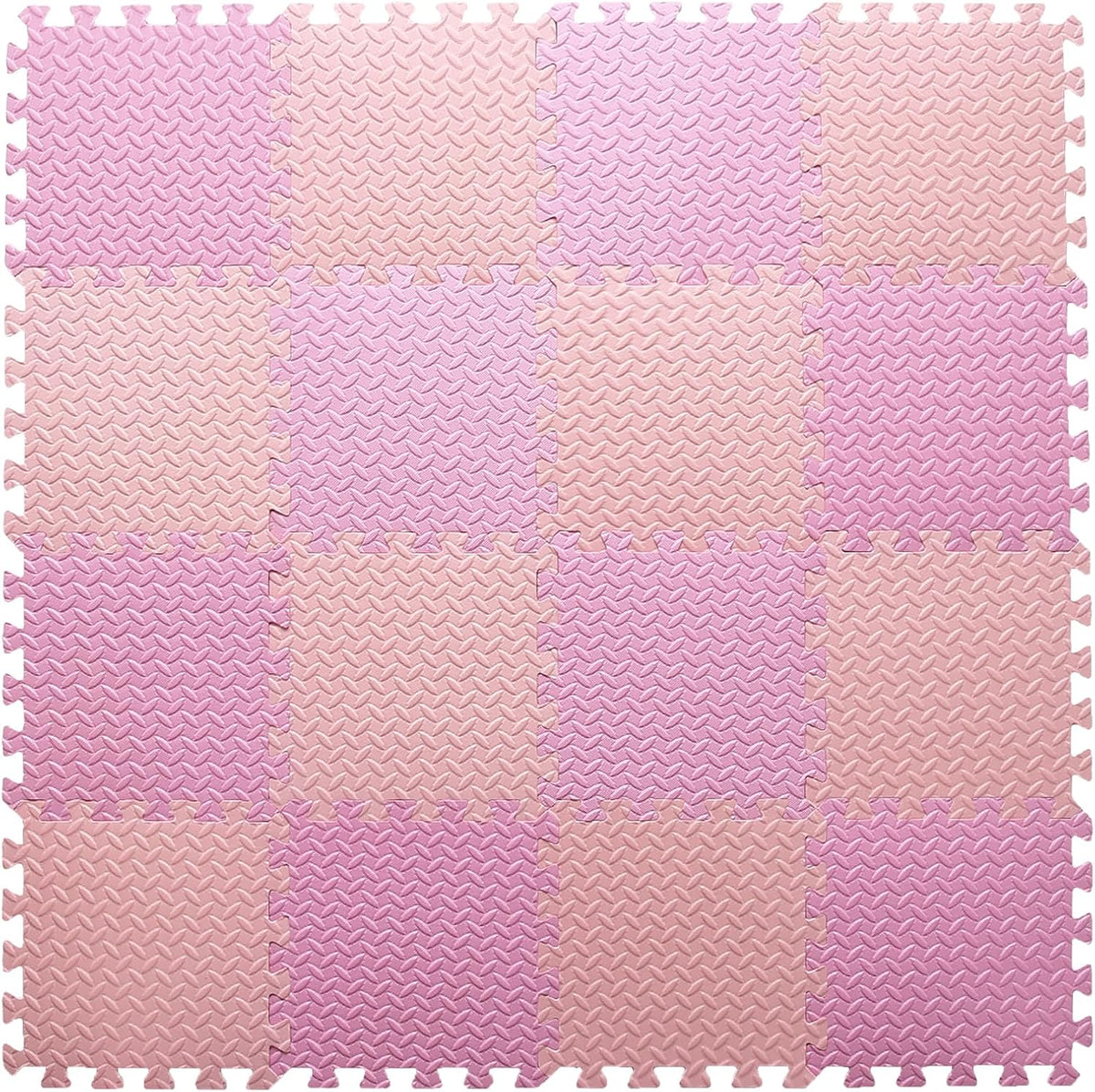 Foam Play Mat for Baby, Soft Non-Toxic Baby Playmat - Pink/Loli Pink / 16 Pcs/47.2*47.2 - image 3