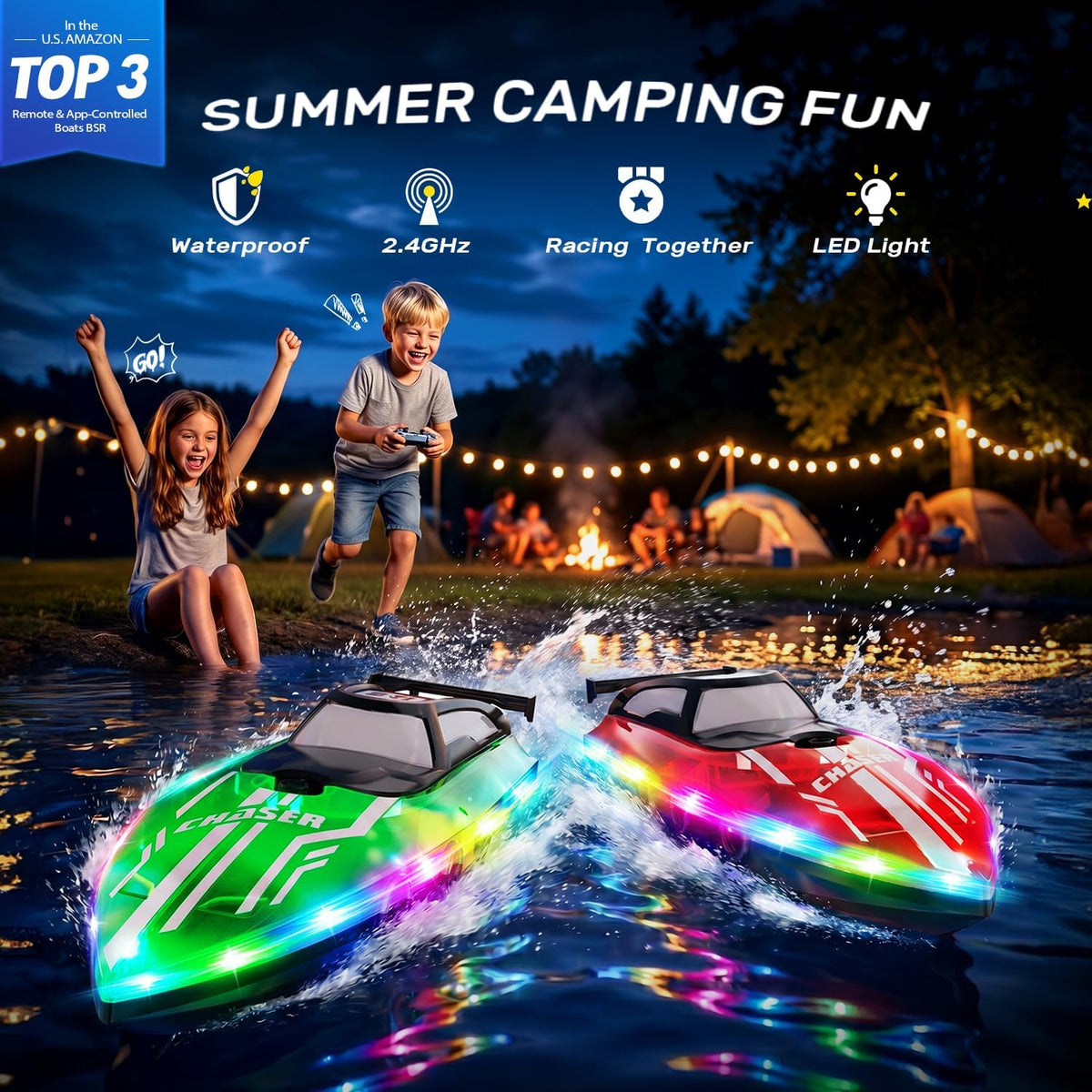JOI MEW Remote Control Boat for Kids, RC Boat for Pool & Lake - Green - image 2