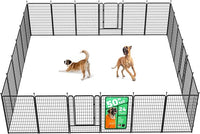 FXW Rollick Unleashed Dog Playpen for Indoor, Yard, RV Camping, 50 inch 24 Panels for Large Dogs, Black│Patented
