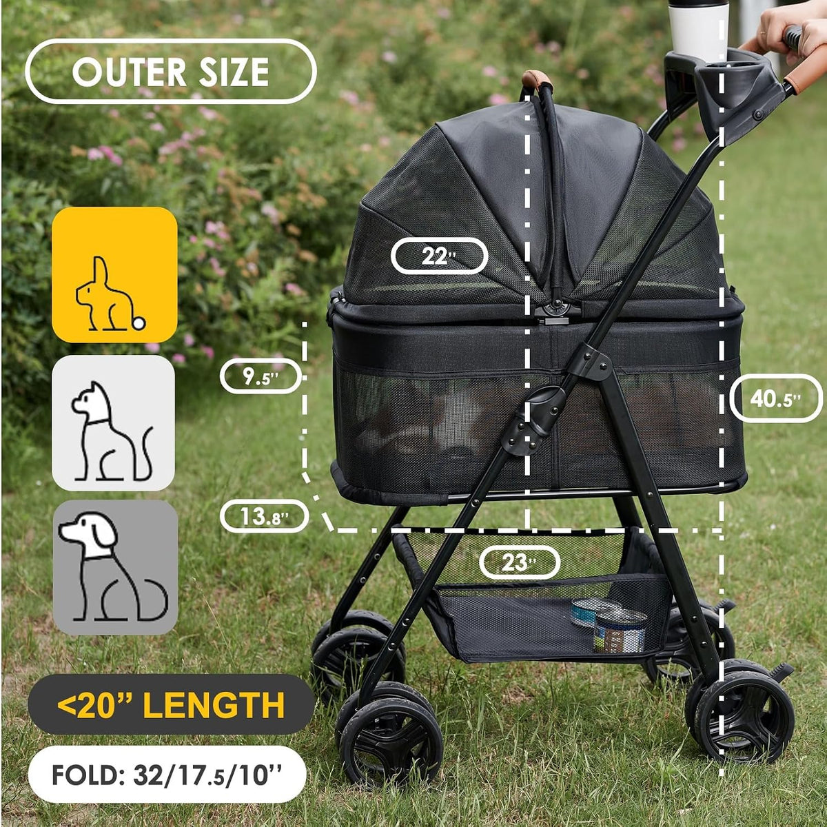 Zoosky 3 in 1 Dog Stroller - 3 in 1 Black / 3 in 1 - image 3