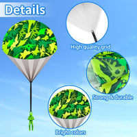 Ynybusi 10 pack parachute toys for kids with colorful patterned nylon canopies - view 9