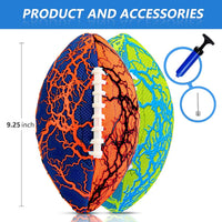 Jasonwell 2 pack double-laced waterproof pool footballs with pump - view 12