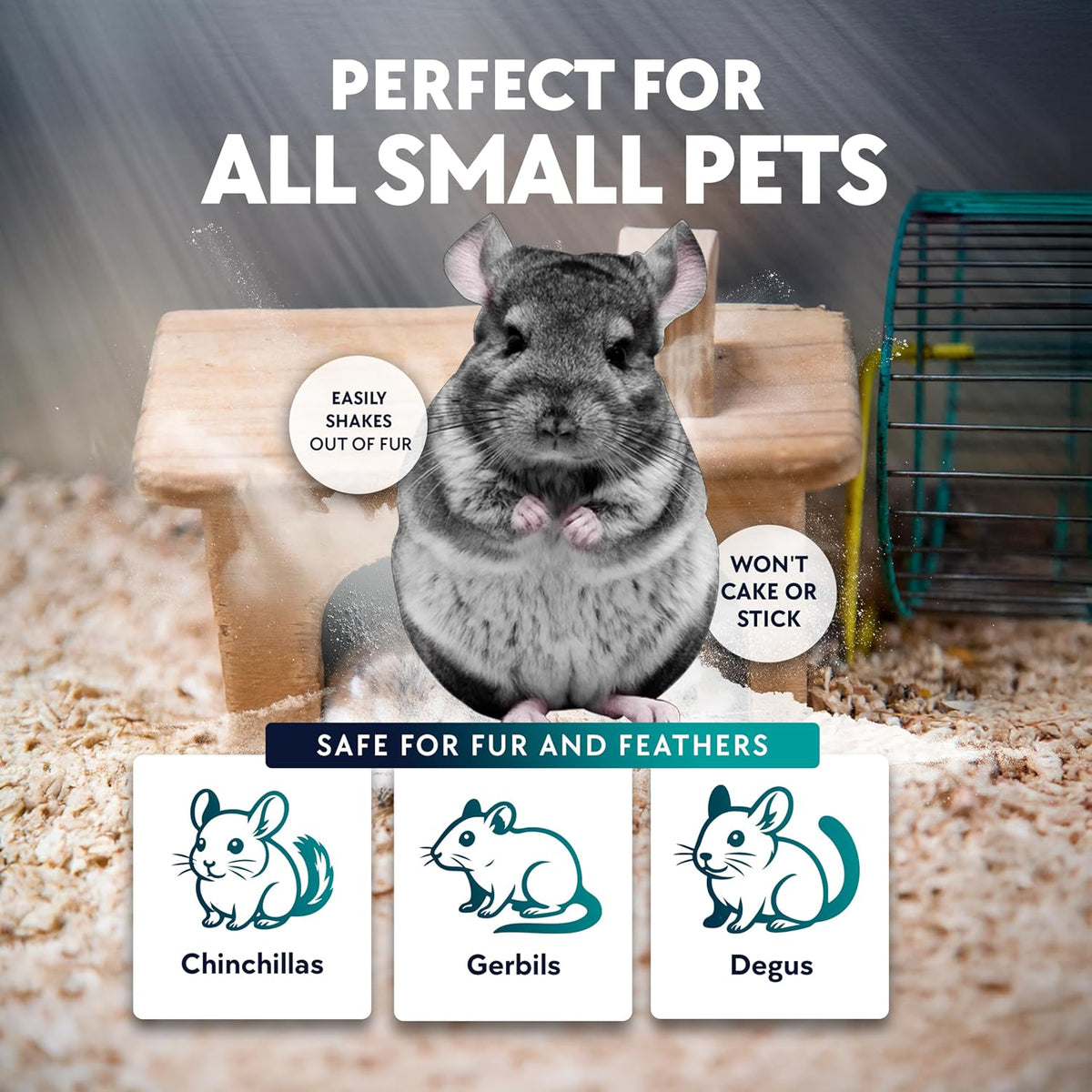 Billy Buckskin Chinchilla Dust Bath Jar, Pure Cleansing Pumice - 6 Lb. - image 4