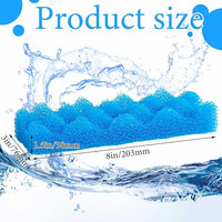 Maxcheck 10 Pack Compatible with 206/207 Blue Bio Sponge Value, Replacement Filter Media Sponge Pads for Aquarium