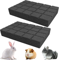 Hamiledyi 2PCS Rabbit Scratching Pads Bunny Lava Grinding Claw Pads - Black-2pcs