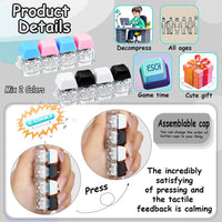 2 PCS Keyboard Fidget Toy - Black White Blue Pink / General - image 3
