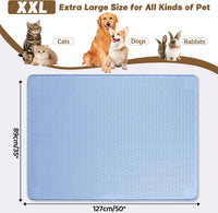 Cat Food Mat Extra Large Silicone Pet Bowl Mat 40''x28'' - Blue / 50"L x 35"W - image 2