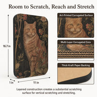 Cat Wall Scratcher, Art Cat Scratching Board for Indoor Cats – Essentials for Cats - Orange cat - image 2