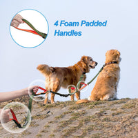 Double Dog Leash, No Tangle Dual Leash - Khaki Green - image 3