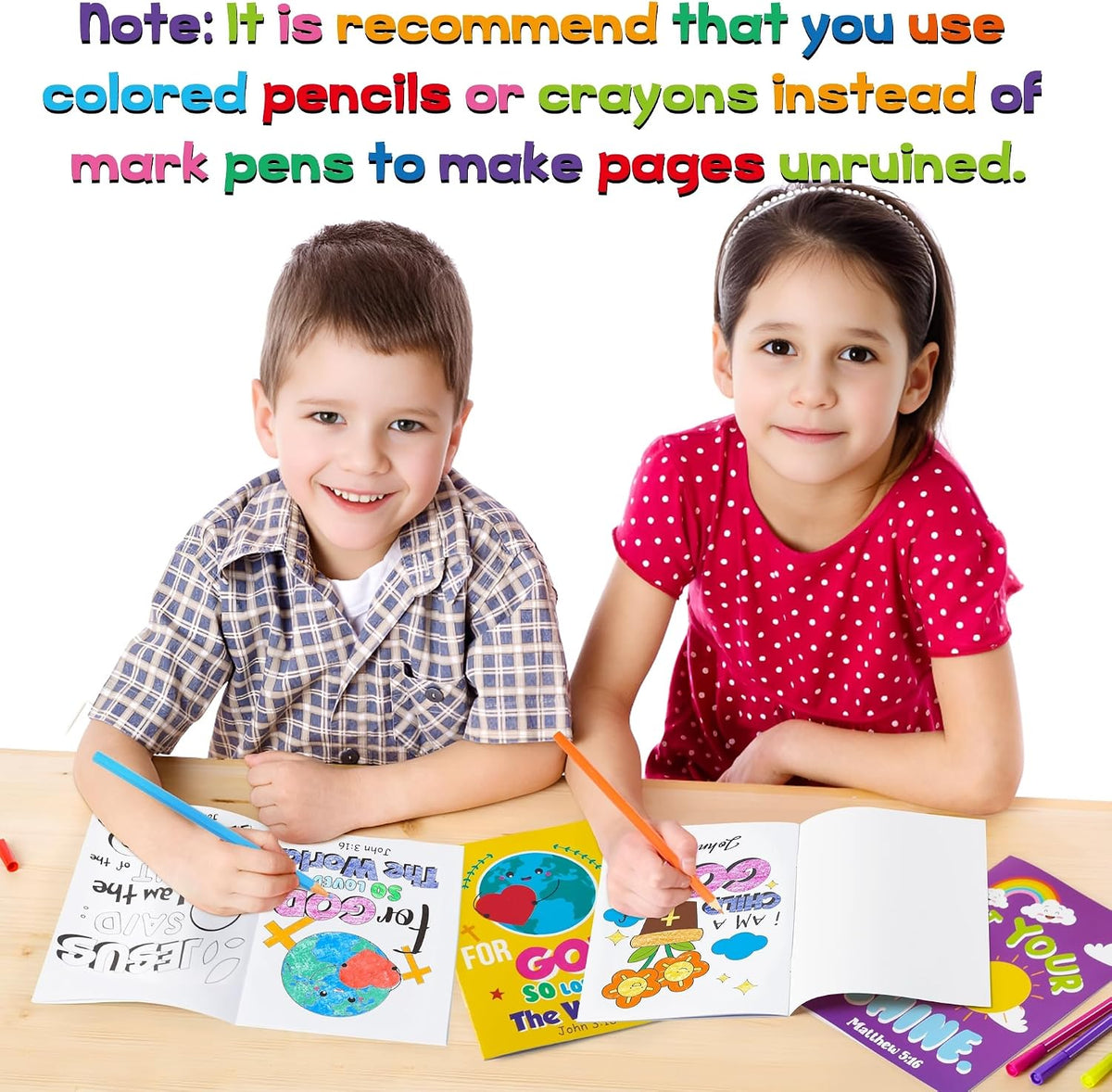 24Pcs Bible Coloring Books Religious Theme DIY Color-in Pages – Fun for Kids & Family - Bible - Style A (72Pcs) - image 4