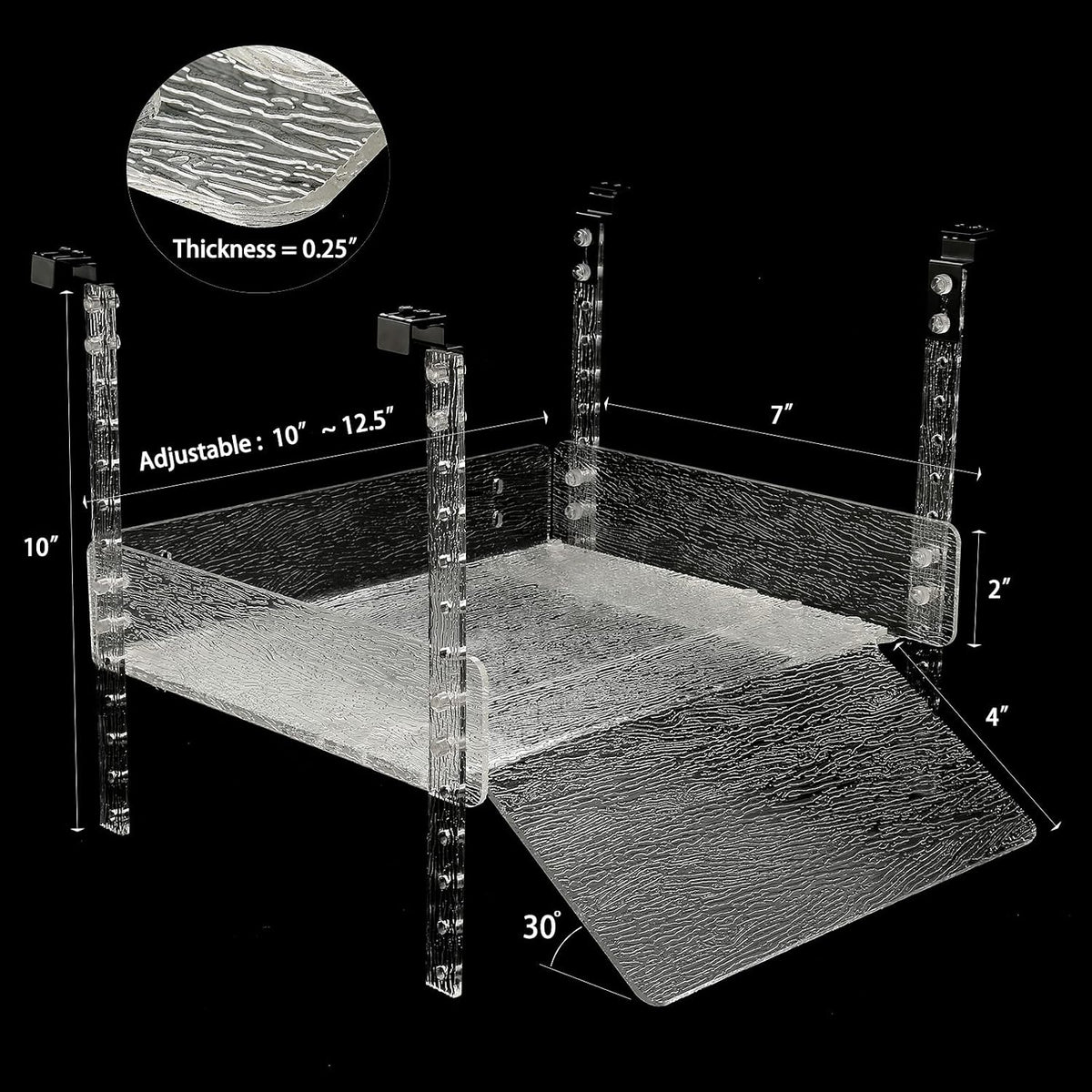 Hanging Floating Turtle Basking Platform Dock for 40 Breeder 75Gal - W: 12 In - image 3