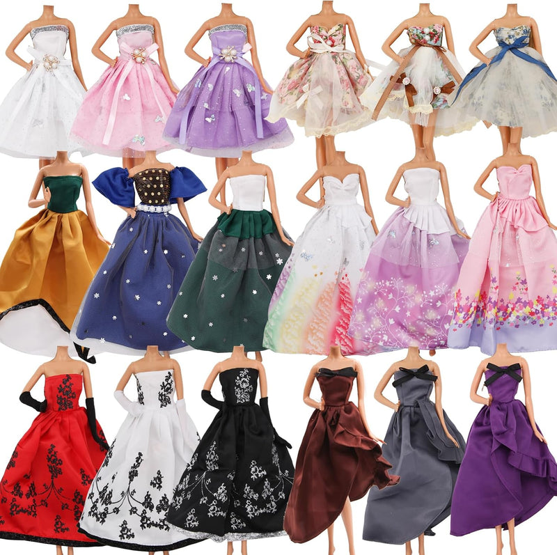 ZTWEDEN Doll Dress Set with Handmade Doll Clothes Wedding Party