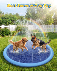Raxurt Non-Slip Splash Pad for Kids and Dog - Blue / 67in - image 4