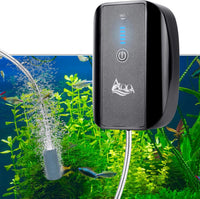 AQQA Aquarium Air Pump Battery Powered USB Rechargeable Aerator - 1.7W(0-100gal)