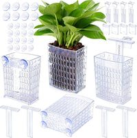 2026 Latest Upgraded Aquarium Plant Holder Adjustable Height - Transparent-4 Pack
