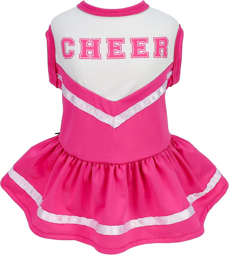 Fitwarm Cheerleader Dog Costume - XX-Small / Pink White