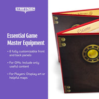 Stratagem The Master's Tome 4-Panel Customizable GM Screen - Green - image 3