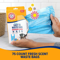 ARM & HAMMER 71041 Easy-Tie Waste Bags, Blue - 75 Count (Pack of 1) - image 2