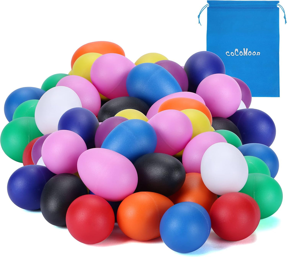 COCOMOON 40Pcs Egg Shakers Maracas Kids Percussion Musical