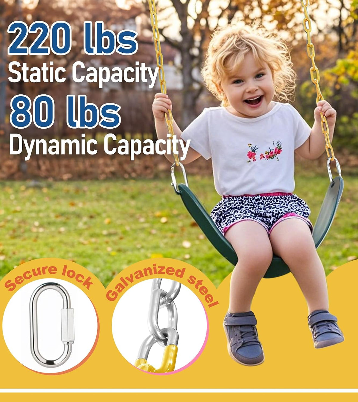 little dove Heavy Duty Swing Seat - Forest Green / 2 Pack - image 4